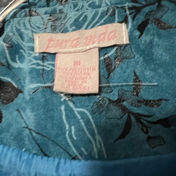 Pura Vida| Floral Button-Down Lined Coat with Matching Belt in Blue & Black - Picture 5 of 5